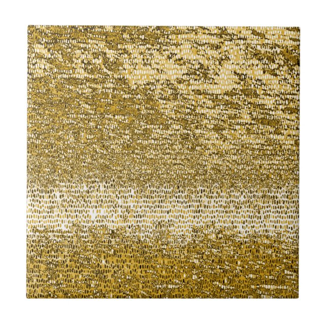 Azulejo De Cerâmica Dourado padrão mosaico (Frente)