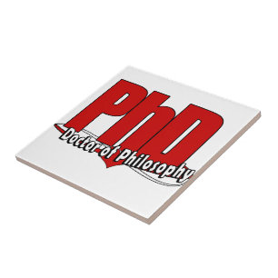 Azulejo De Cerâmica DOUTOR DE PhD VERMELHO LOGOTIPO DA FILOSOFIA