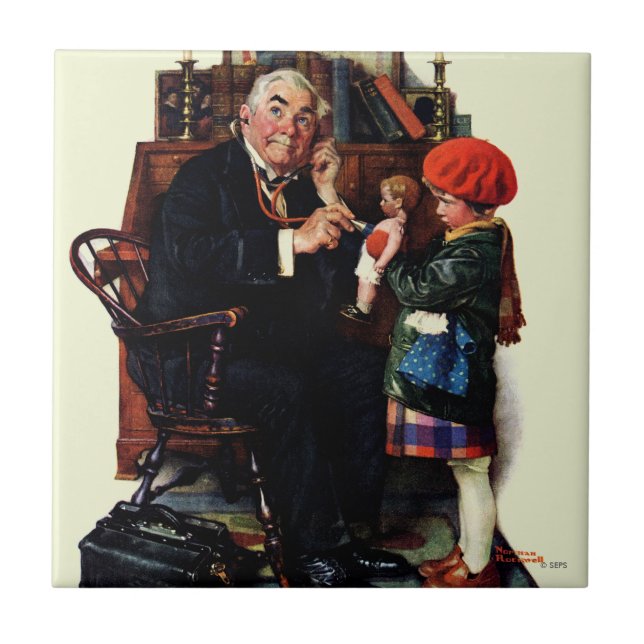 Azulejo De Cerâmica Doutor e a boneca (Frente)