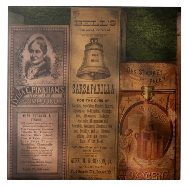 Azulejo De Cerâmica Doutor - Extratos Composto & Sarsaparilla (Frente)