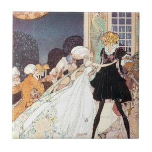 Azulejo De Cerâmica Doze Princesas Dançantes Vintage por Kay Nielsen