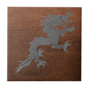 Azulejo De Cerâmica Dragão butanês em couro