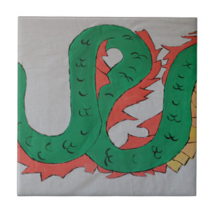 Azulejo De Cerâmica Dragão Chinês
