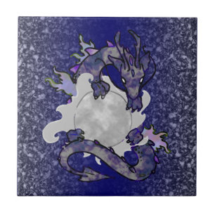Azulejo De Cerâmica Dragão da lua