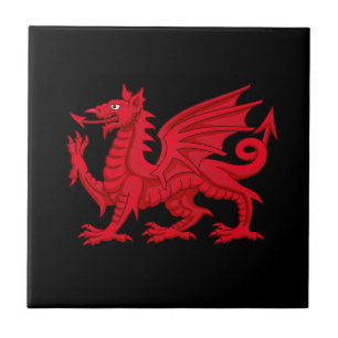 Azulejo De Cerâmica Dragão de Galês