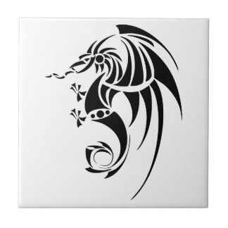 Azulejo De Cerâmica Dragissous V1 - dragão preto