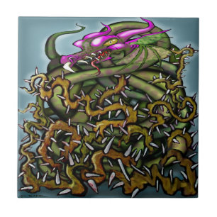 Azulejo De Cerâmica Dragon Thorns