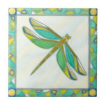 Azulejo De Cerâmica Dragonfly de Pastel Luminoso por Vanna Lam<br><div class="desc">Criada por Vanna Lam,  essa libélula luminosa é pintada em cores pastéis. Você pode não achar isso na natureza,  mas é uma criação espantosa mesmo assim. Peça seu impressão hoje!</div>