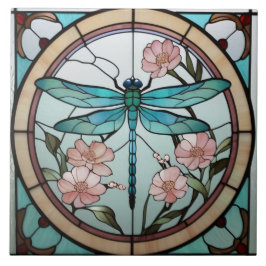 Azulejo De Cerâmica Dragonfly Japonesa Stainha Glass Deco Art Nouveau