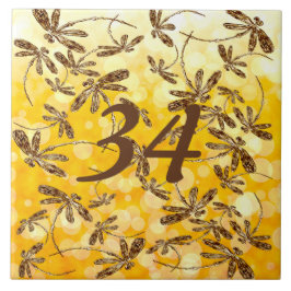 Azulejo De Cerâmica Dragonfly Sunshine