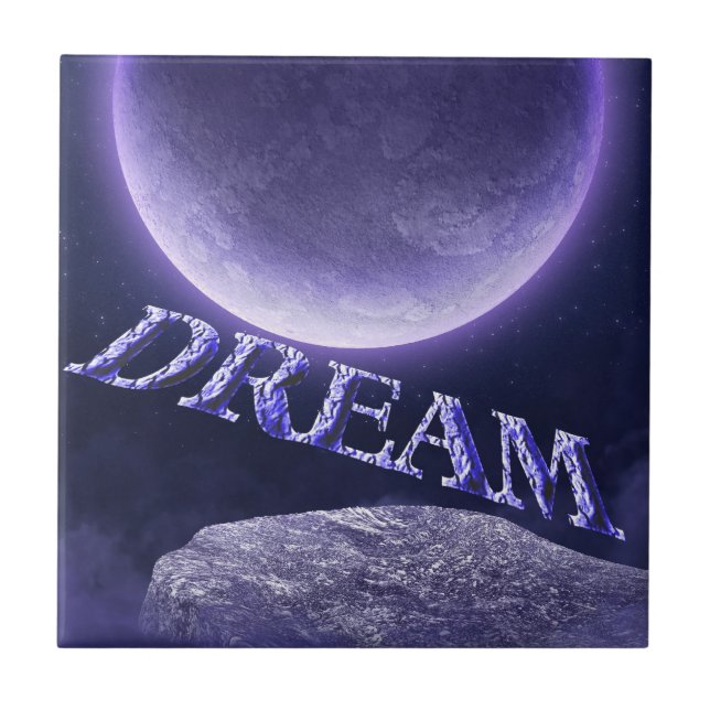 Azulejo De Cerâmica Dream Fantasy Moon Inspirational (Frente)