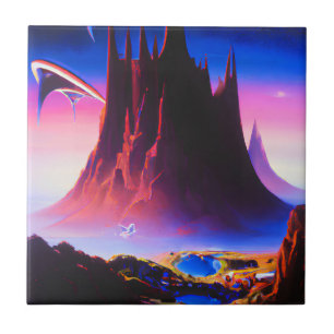 Azulejo De Cerâmica Dream World Oil Painting