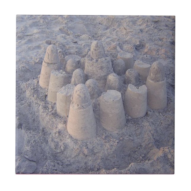 Azulejo De Cerâmica dreamy sandcastle (Frente)