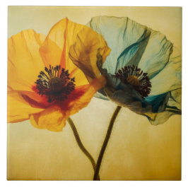 Azulejo De Cerâmica Duas Flores