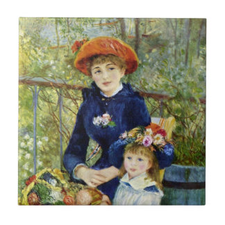 Azulejo De Cerâmica Duas Irmãs (Na Varanda) de Pierre Renoir