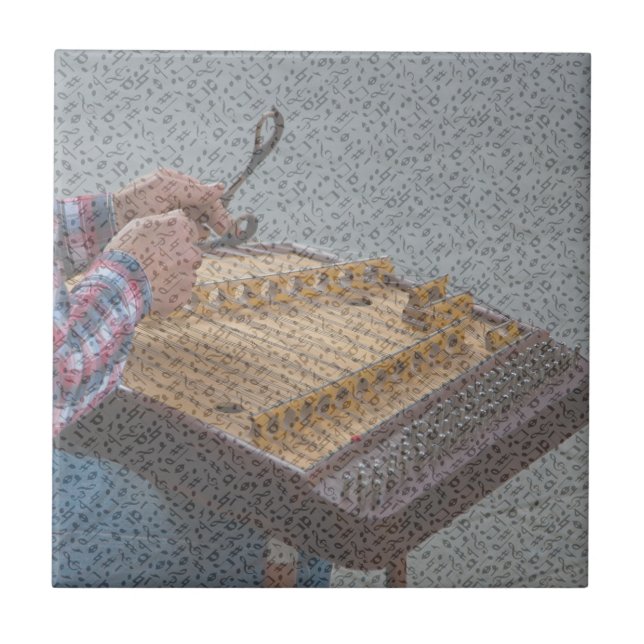 AZULEJO DE CERÂMICA  DULCIMER MARTELADO (Frente)