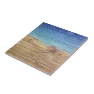 Azulejo De Cerâmica Dunas de Areia do Deserto Belo Céu Azul Sobre Grão