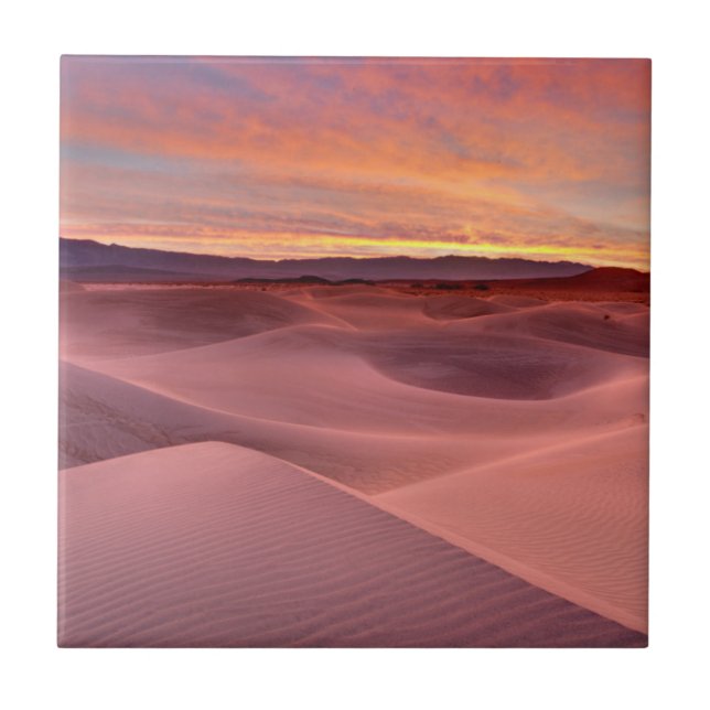 Azulejo De Cerâmica Dunas de areia rosa, Vale da Morte, CA (Frente)