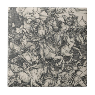 Azulejo De Cerâmica Durer quatro cavaleiro do apocalipse