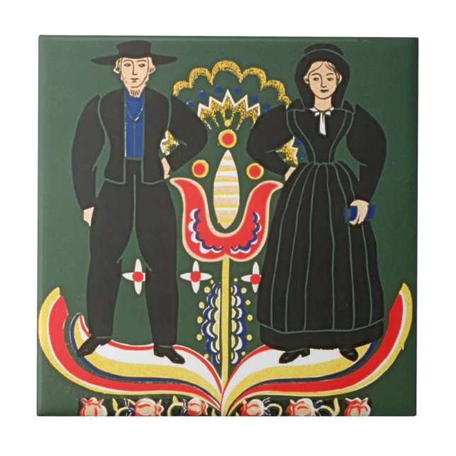 Azulejo De Cerâmica Dutch de Pensilvânia (Frente)