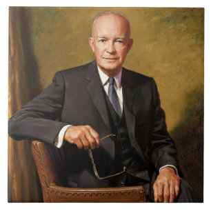 Azulejo De Cerâmica Dwight Eisenhower Presidente da Casa Branca Retrat