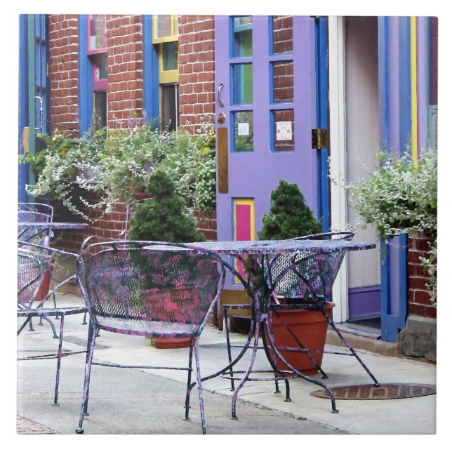 Azulejo De Cerâmica Easton PA - Sentado ao ar livre (Frente)