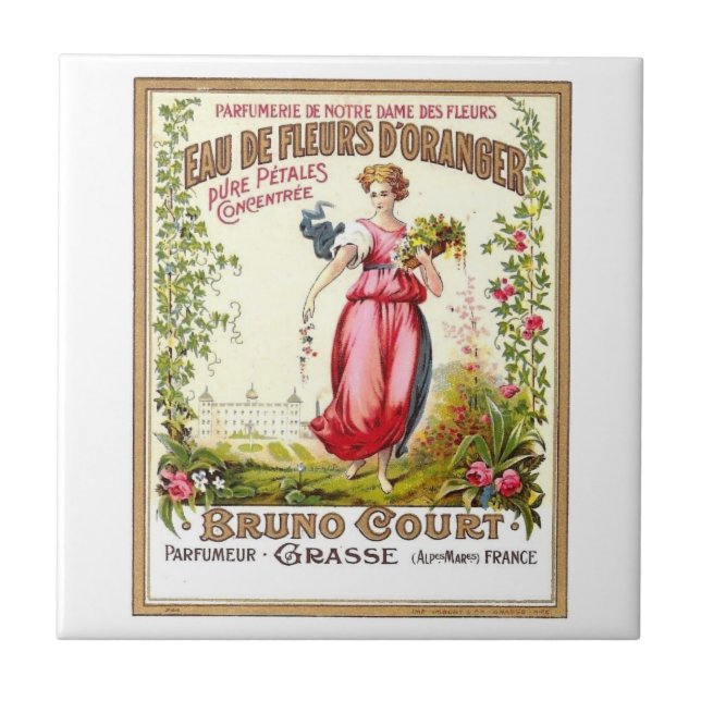 Azulejo De Cerâmica Eau de Fleurs Telhar (Frente)