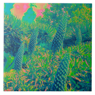Azulejo De Cerâmica Echium Flowers Tropical Vibe