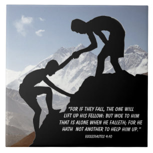 Azulejo De Cerâmica Eclesiastes 4:10