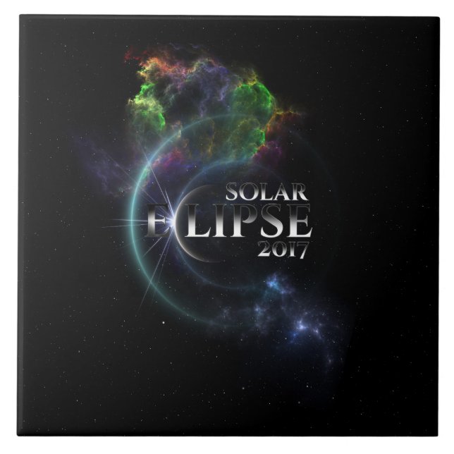 Azulejo De Cerâmica Eclipse Solar 2017 (Frente)