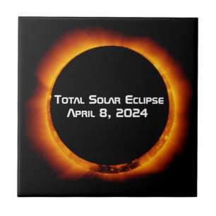 Azulejo De Cerâmica Eclipse Solar Total 2024