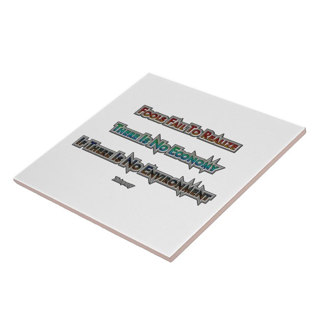 Azulejo De Cerâmica Economia vs Ambiente (Lateral)