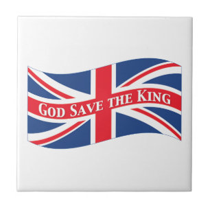 Azulejo De Cerâmica Economias do deus o rei com Union Jack
