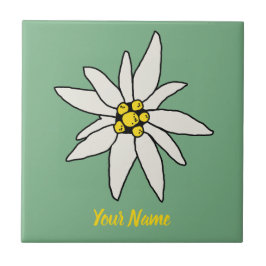 Azulejo De Cerâmica Edelweiss Chalet Flower Huts Vintage Alm