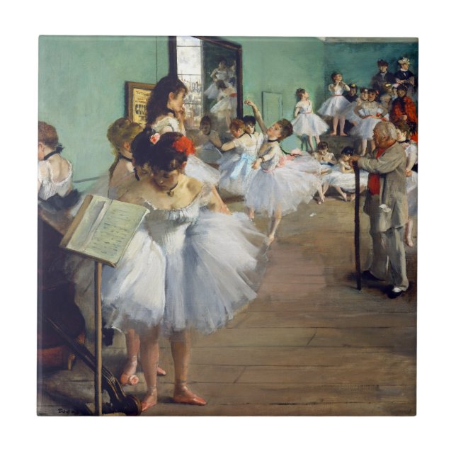 Azulejo De Cerâmica Edgar Degas - A Classe da Dança (Frente)