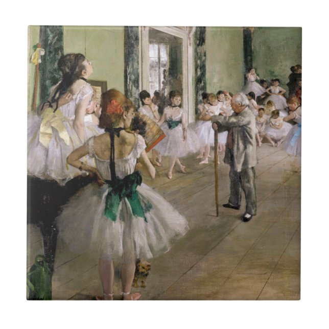Azulejo De Cerâmica Edgar Degas - A Classe da Dança (Frente)