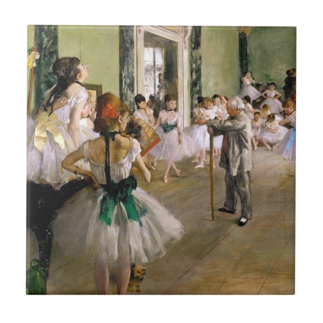 Azulejo De Cerâmica Edgar Degas Classe de Dança (Frente)
