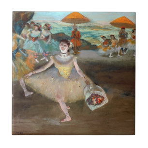 Azulejo De Cerâmica Edgar Degas - Dançarino com Buquê, Banho com Palco