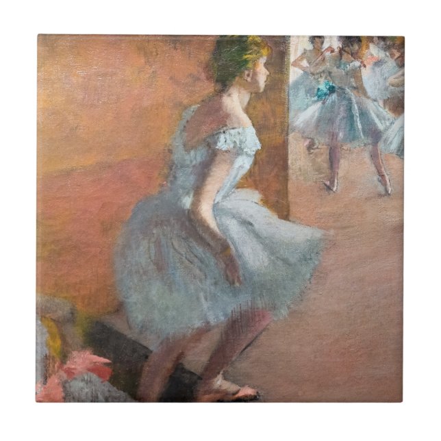 Azulejo De Cerâmica Edgar Degas - Dançarinos Subindo uma Escada (Frente)