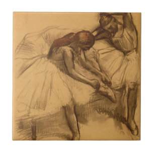 Azulejo De Cerâmica Edgar Degas dois dançarinos