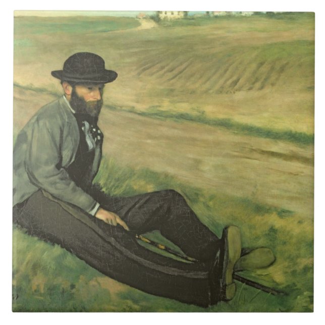 Azulejo De Cerâmica Edgar Degas | Eugene Manet (Frente)