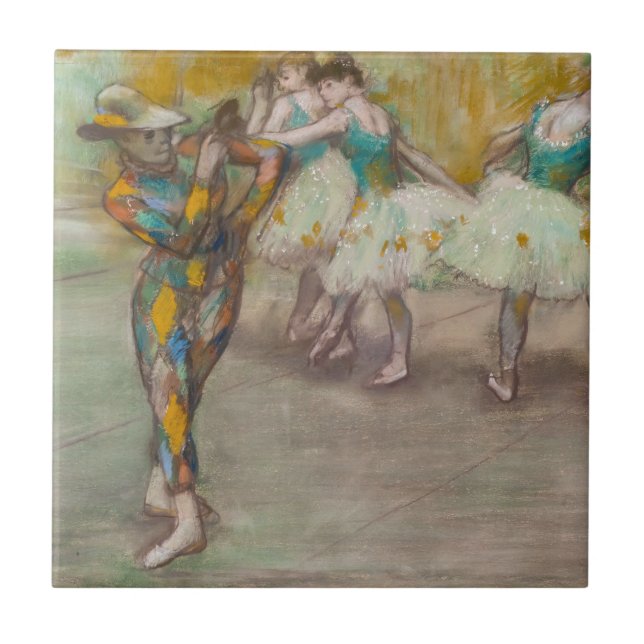 Azulejo De Cerâmica Edgar Degas - Harlequin Dance (Frente)