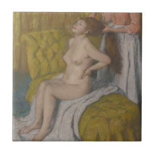 Azulejo De Cerâmica Edgar Degas Mulher Com Cabelo Composto