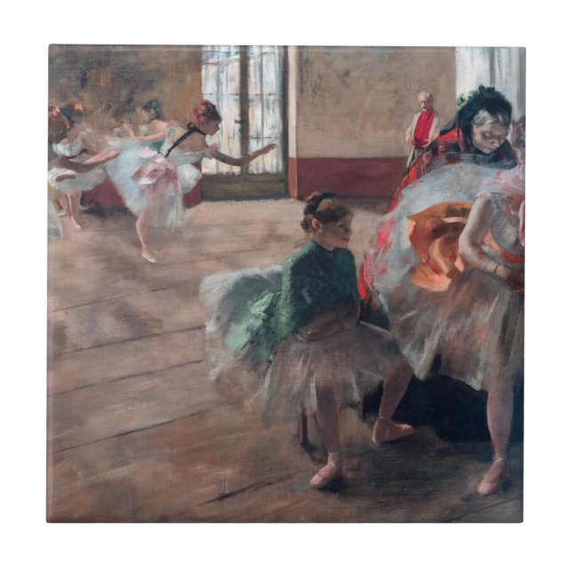 Azulejo De Cerâmica Edgar Degas - O Ensaio (Frente)