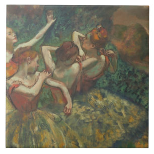 Azulejo De Cerâmica Edgar Degas   quatro estações na uma cabeça,