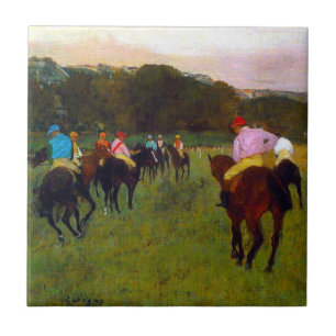 Azulejo De Cerâmica Edgar Degas Race Horses em Longchamp