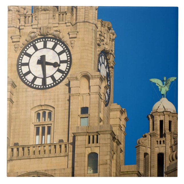 Azulejo De Cerâmica Edifício Liver, Liverpool, Merseyside, Inglaterra (Frente)