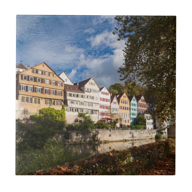 Azulejo De Cerâmica Edifícios do Centro Histórico de Tubingen (Frente)