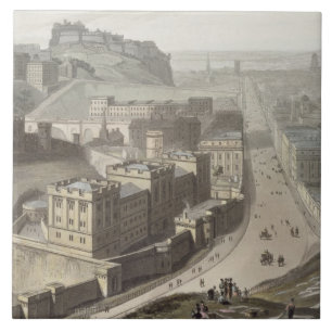 Azulejo De Cerâmica Edimburgo, do monte de Calton, 'de uma viagem ao