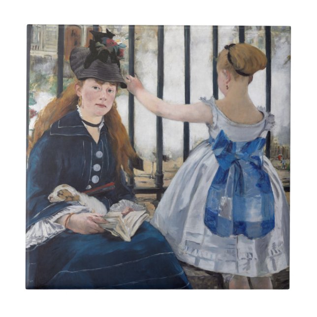 Azulejo De Cerâmica Edouard Manet - A Ferrovia (Frente)